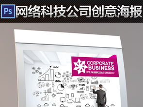 網(wǎng)絡(luò)科技財(cái)務(wù)管理 創(chuàng)意海報(bào)設(shè)計(jì)，賦能企業(yè)數(shù)字未來